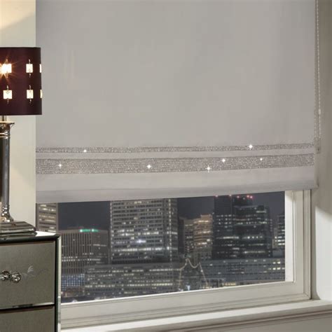 silver sparkle roller blinds